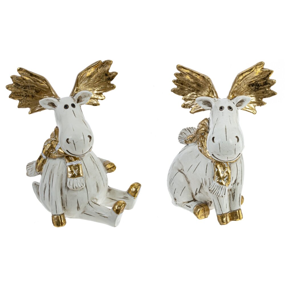 Фигурка декоративная Лось 11,5х8х14,5см 2в. арт.806751 по цене 