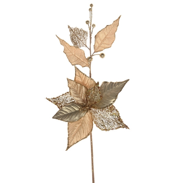 Ветка Пуансетия искусственная, D21 H50 см по цене 