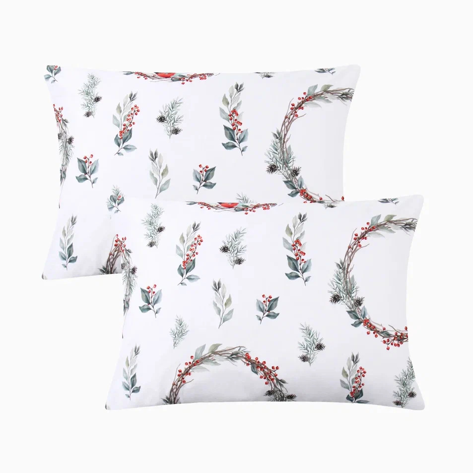 Комплект наволочек Этель Снегири 50х70см 2шт арт.10383289 по цене 