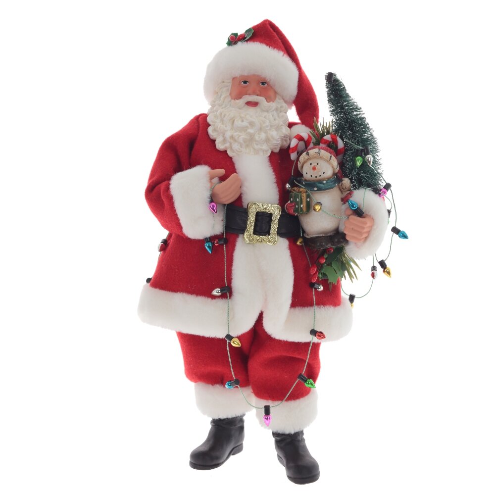 Фигурка декоративная Дед Мороз Праздничный Волшебник 15х9х27см арт.807272 по цене 