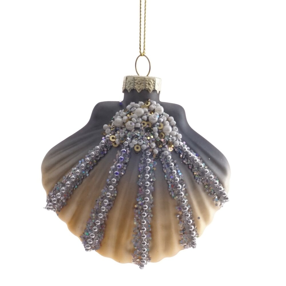 Украшение новогоднее Ракушка 8,5х4х9,5см, стекло арт.805766 по цене 