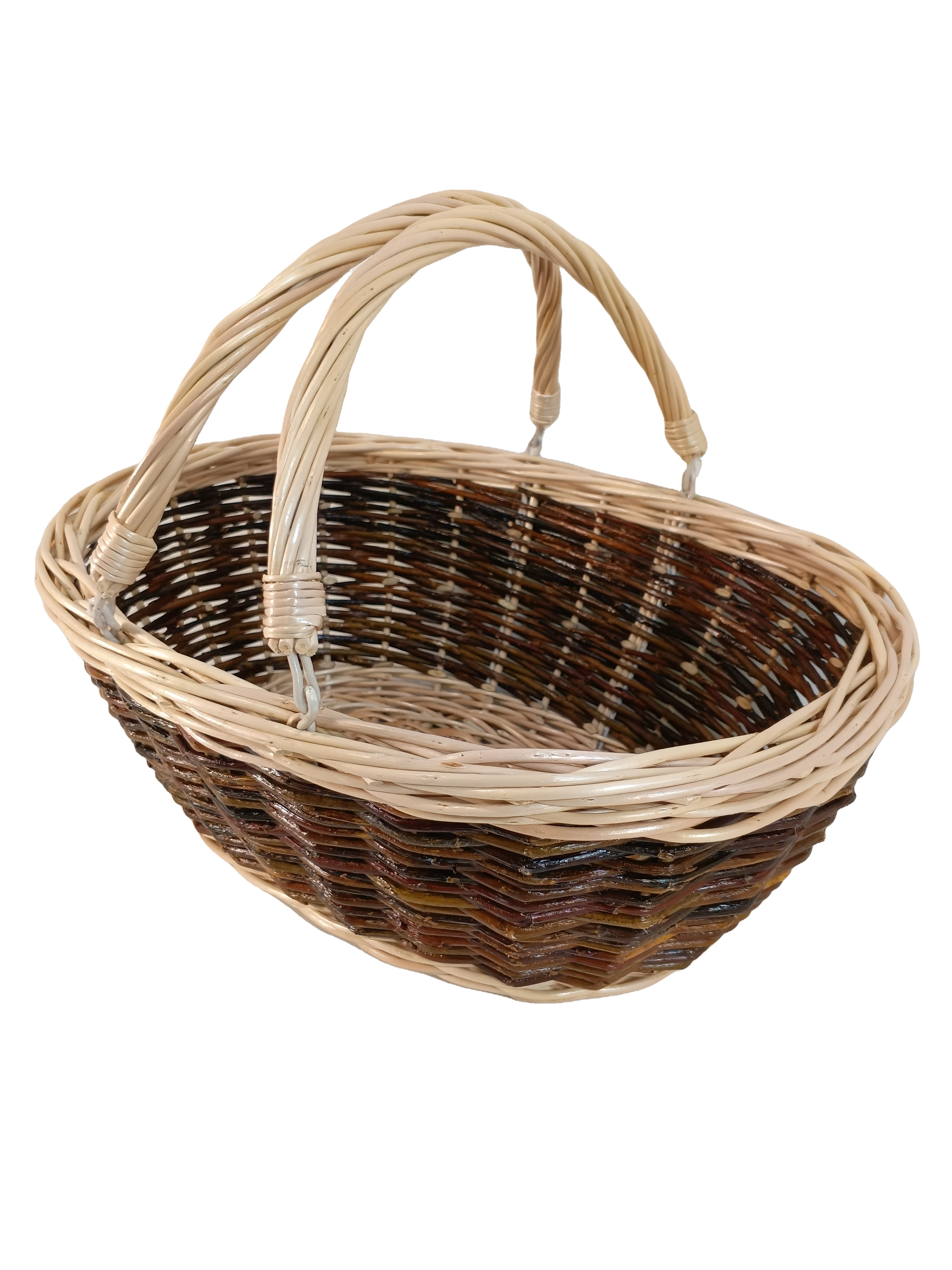 Корзина плетеная с откидными ручками 43x34см арт.ИНП73 по цене 