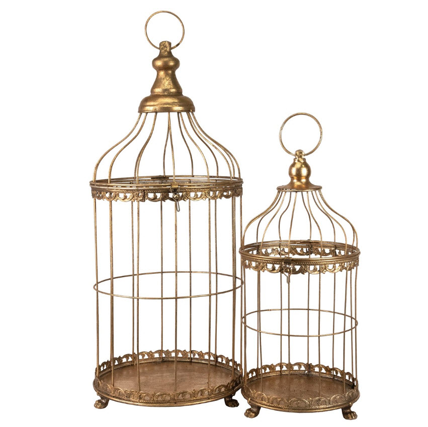 Набор клеток 2шт металл 24х53см, золотой по цене 