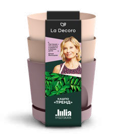 Набор Кашпо Тренд 0,8л Пыльная роза Фраппе Пудра пластик арт.КШ-4228 по цене 