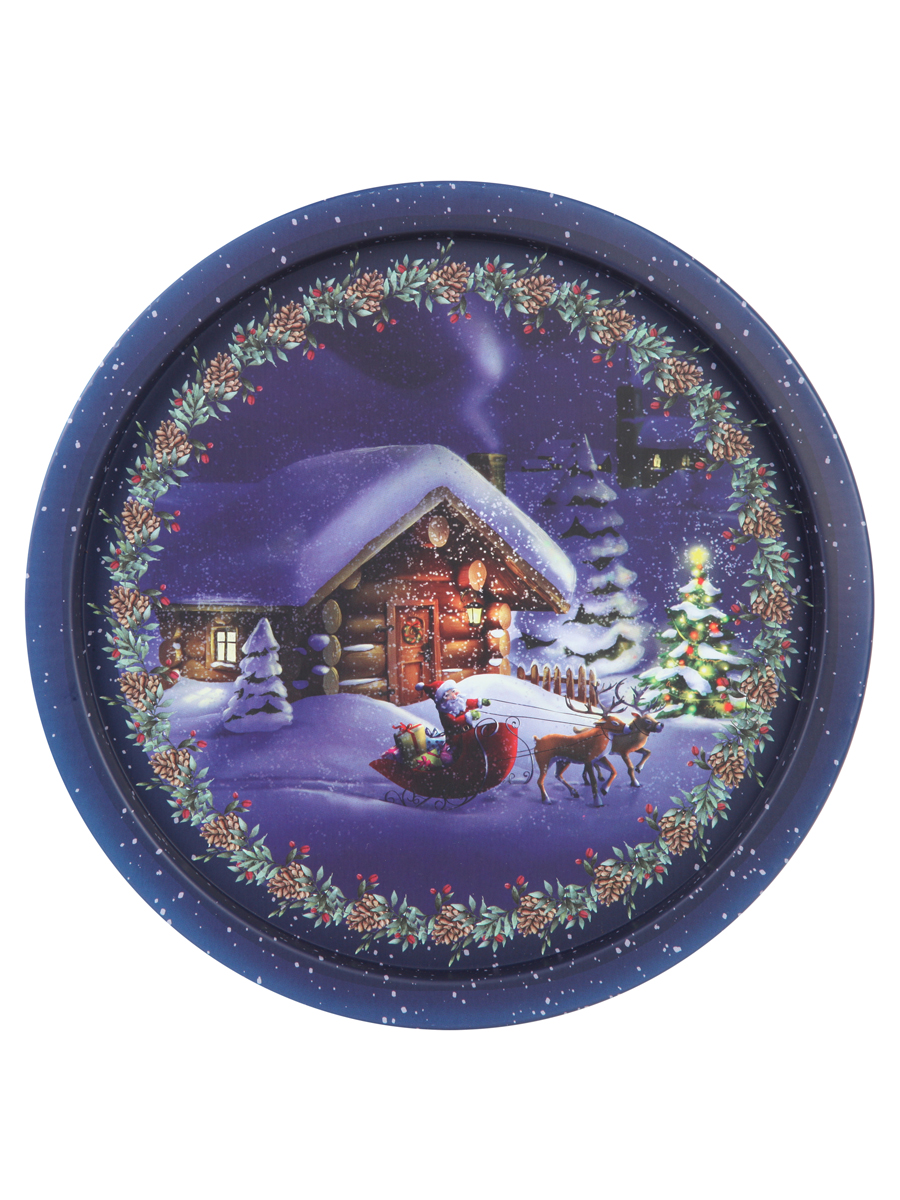 Поднос Лесная сказка 28,2х1,6см, металл арт.PD114 по цене 