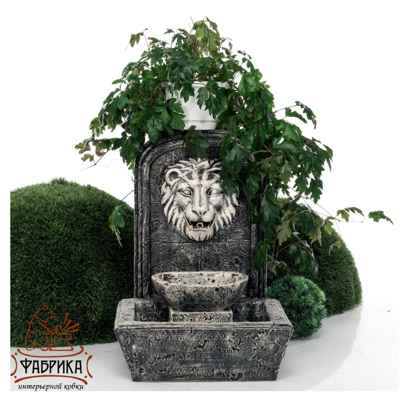 Фонтан малый Львиная голова 34х43х60см, стеклопластик арт.U09072 по цене 