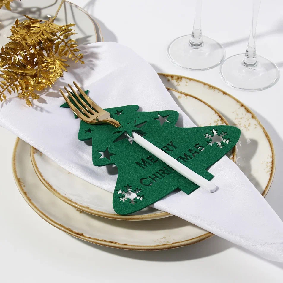 Набор для декора стол предм Елка 4шт 20х17см арт.10507888 по цене 