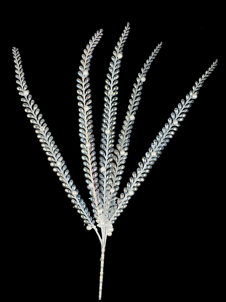 Украшение интерьерное Ветка серебро 10х50х1,7см арт.91216 по цене 