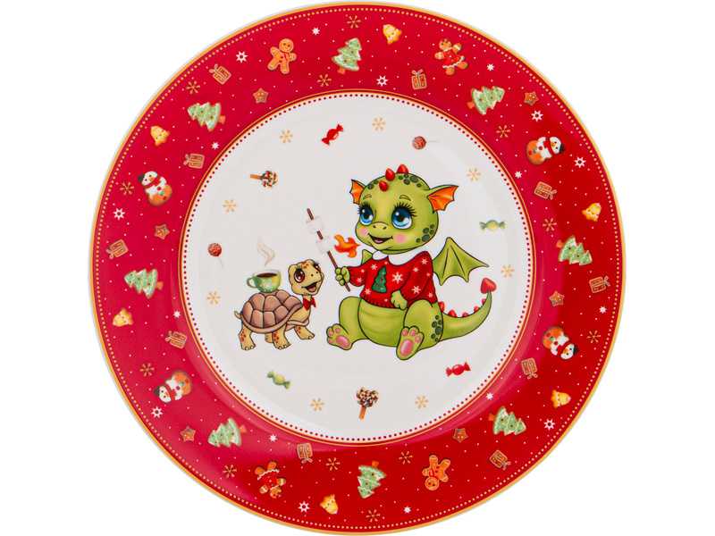Тарелка закусочная Лефард с Новым Годом фарфор 19см арт.85-1966 по цене 