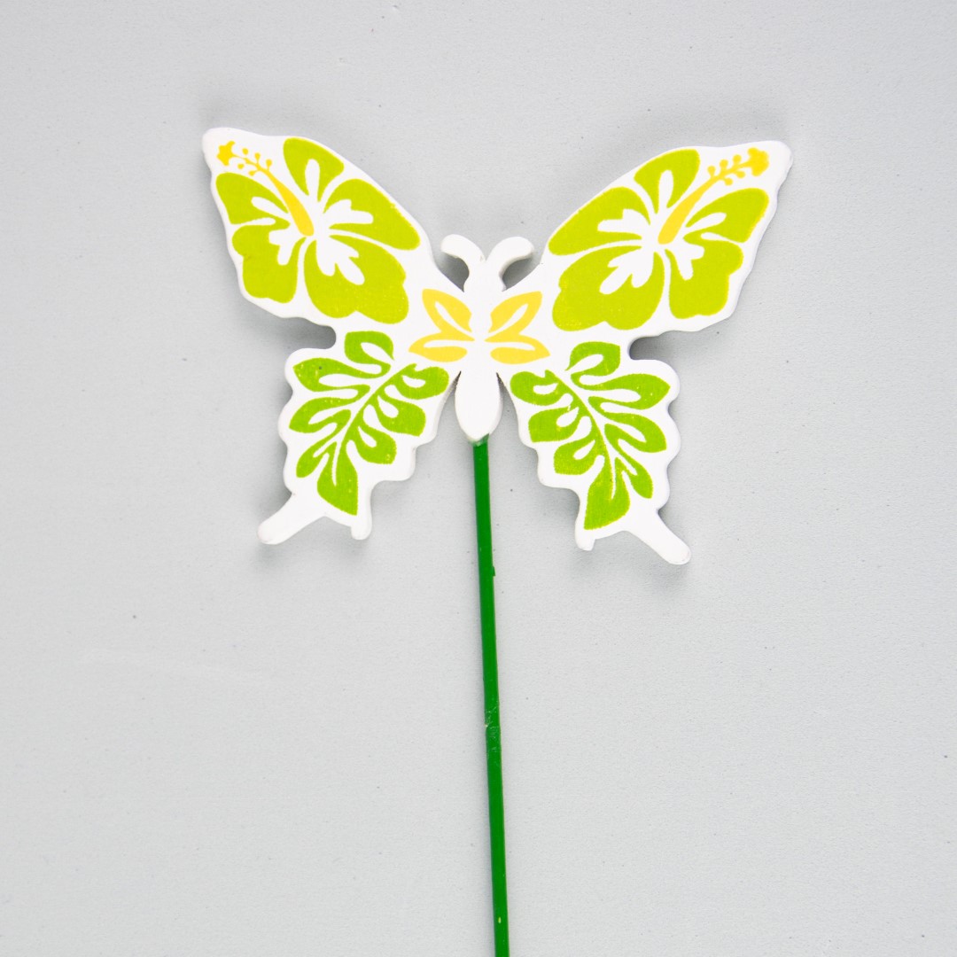 Вставка Бабочка 5,8x8,3х20см зеленый, дерево по цене 