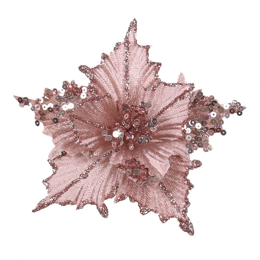 Цветок искусственный Пуансеттия 13х13х14см арт.792195 по цене 