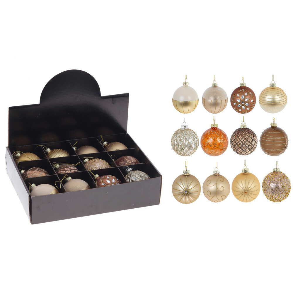 Украшение новогоднее Шар 1шт 8см, стекло арт.811849-1 по цене 