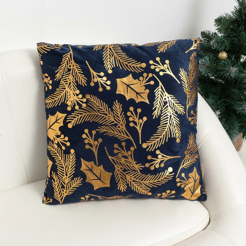 Чехол на подушку Этель Рождество 42х42см, полиэстер, велюр арт.4370143 по цене 