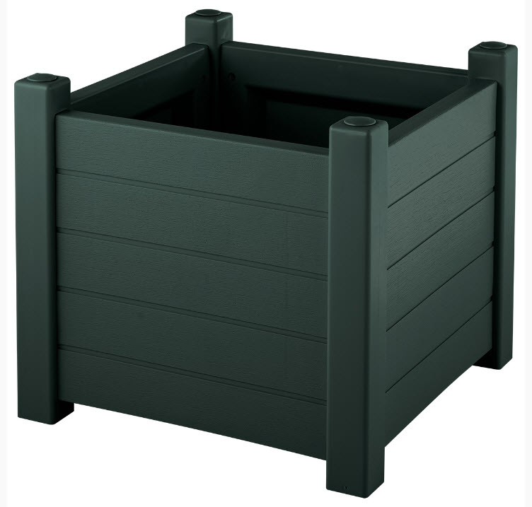 Кашпо квадратное Прованс 53х53х47см зеленый, пластик арт.3731-МТ006 по цене 