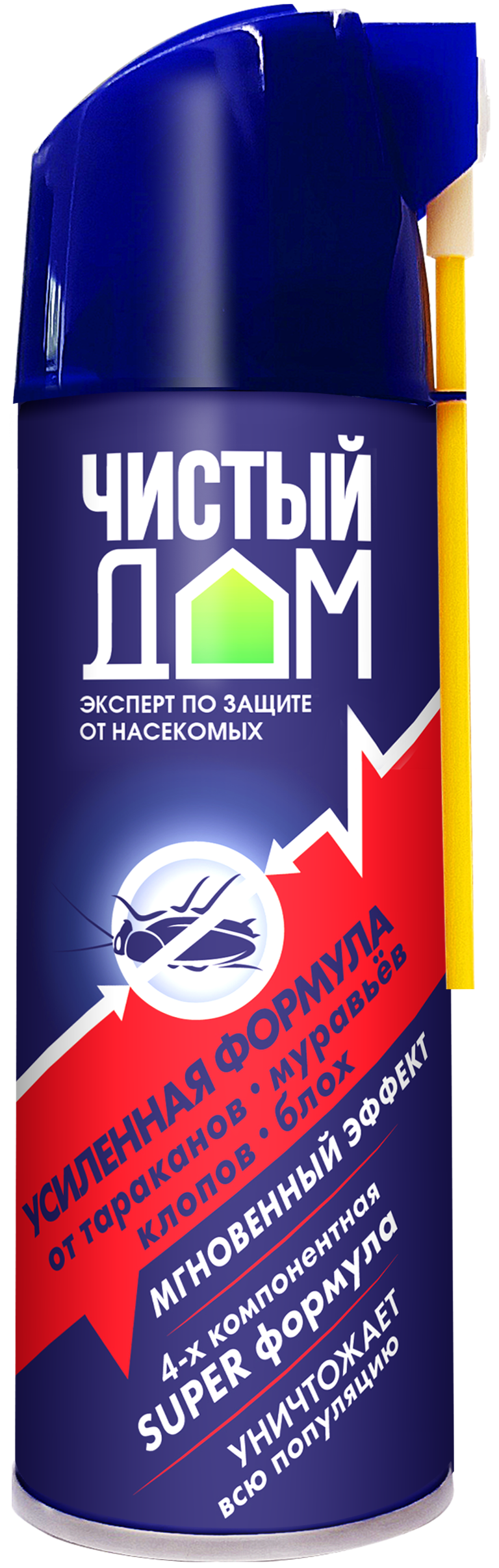 Инсектицид Чистый дом Усиленная формула универсальный от насекомых аэрозоль 400мл по цене 