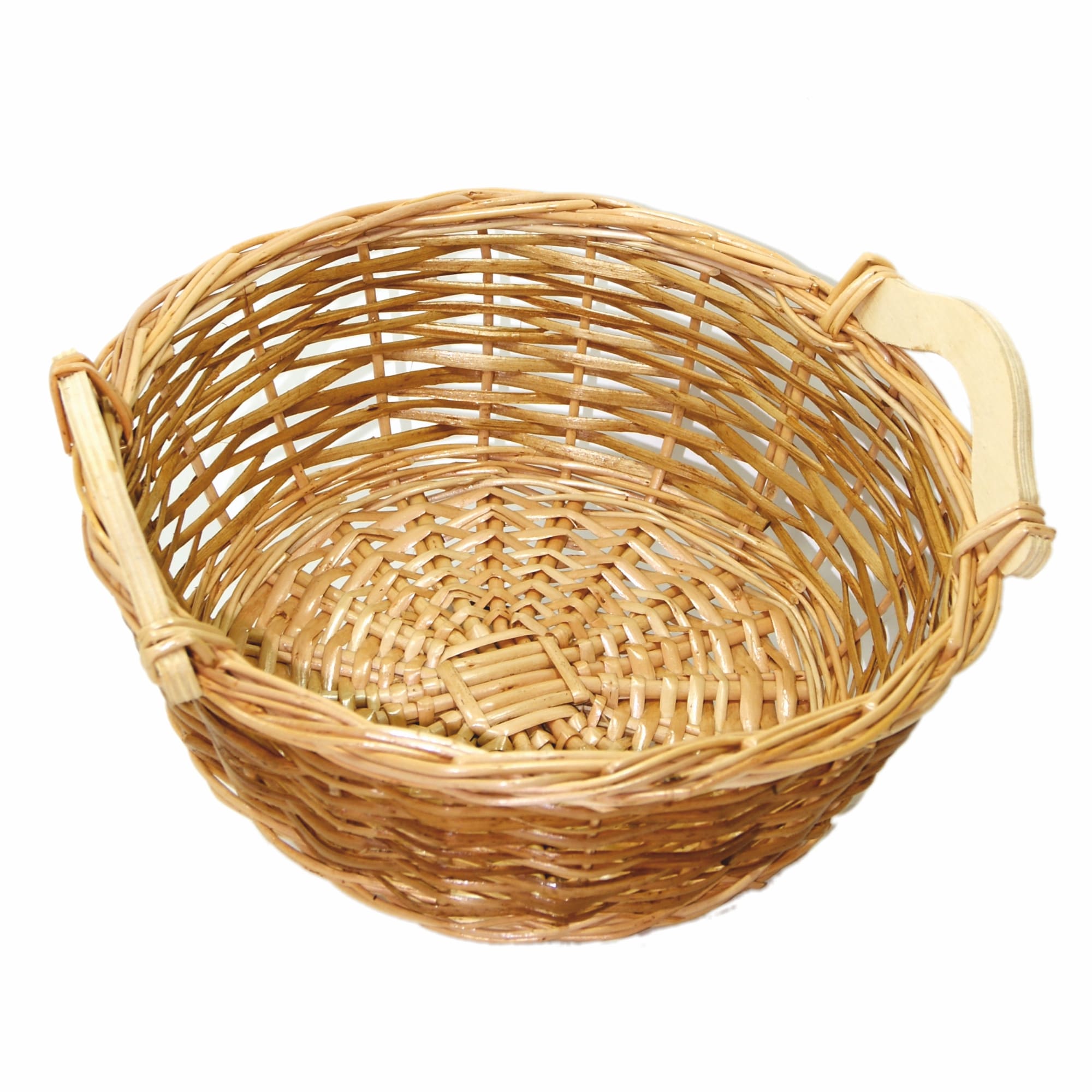 Корзина Ушат с деревянными ручками 28см плетеная арт.НХП 0080/2 по цене 