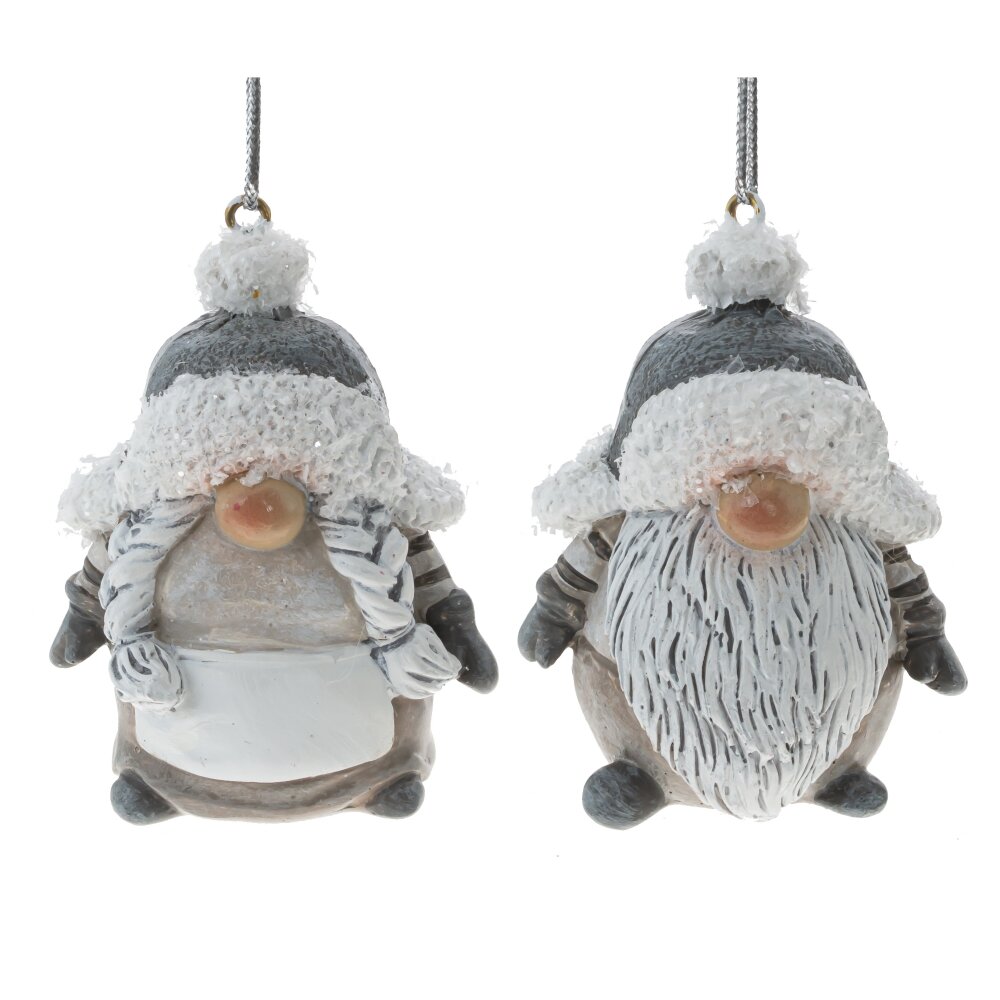 Изделие декоративное подвесное Гном серый 5х4х6см арт.791896 по цене 