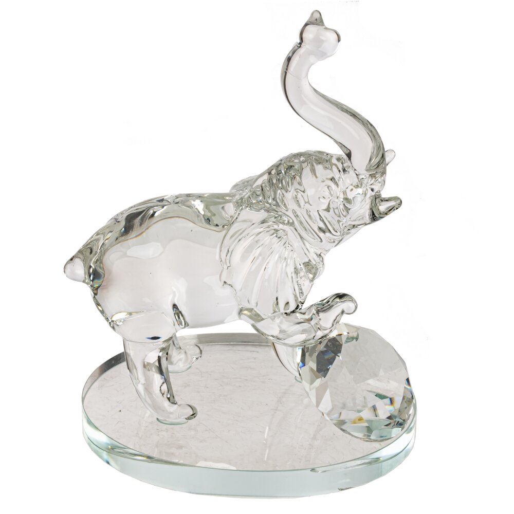 Фигурка декоративная Слон 8х6x11,5см, стекло арт.814758 по цене 