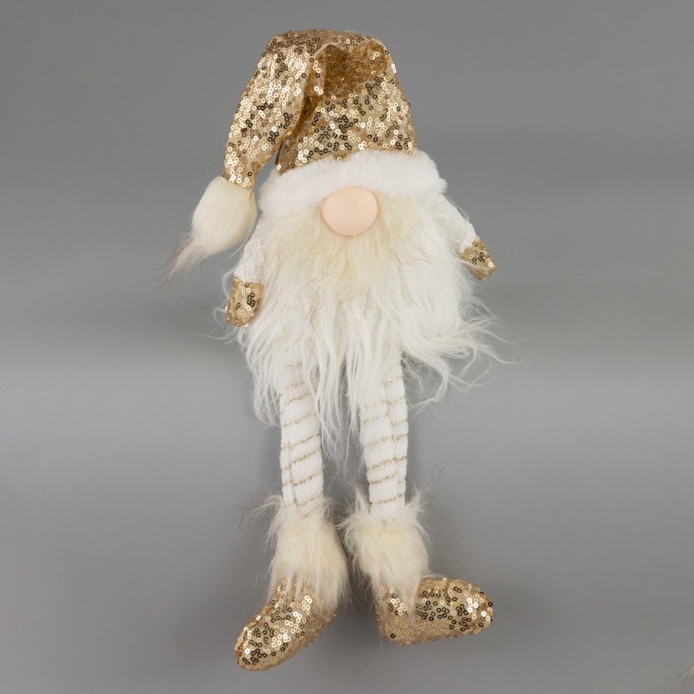 Игрушка набивная Гном с LED огнем золотой 40х17х12см арт.к000026776 по цене 