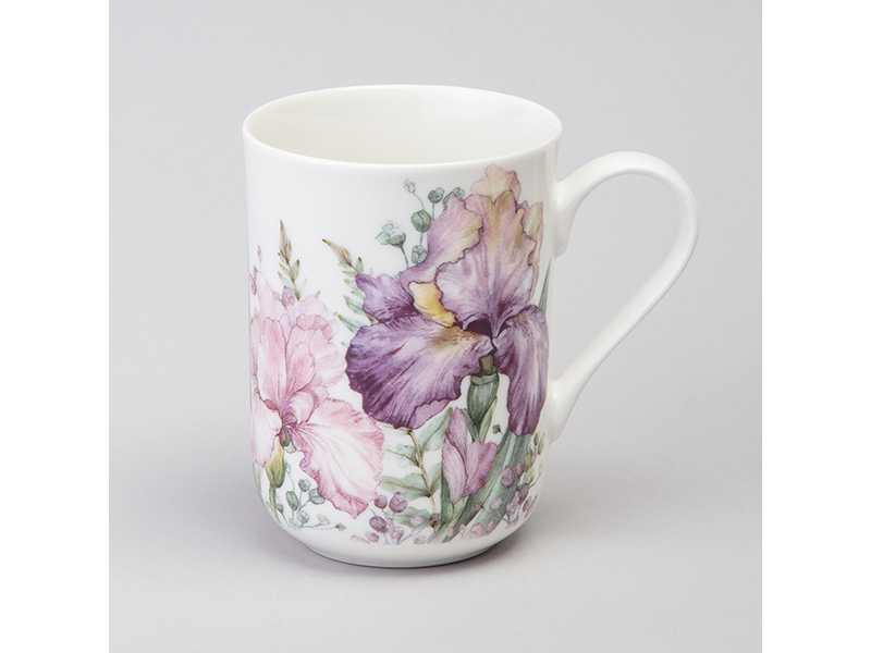 Кружка Лефард Ирисы 330мл, фарфор арт.425-155 по цене 