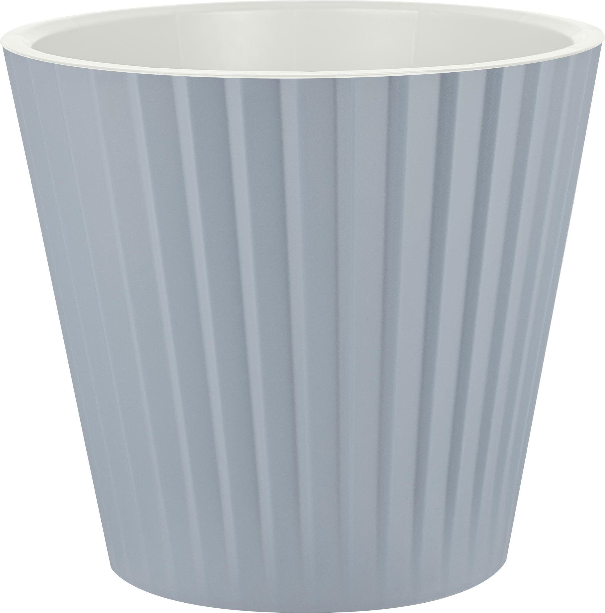 Кашпо ИнГрин Санд 28см 10,5л c дренажной вставкой, утренний туман по цене 