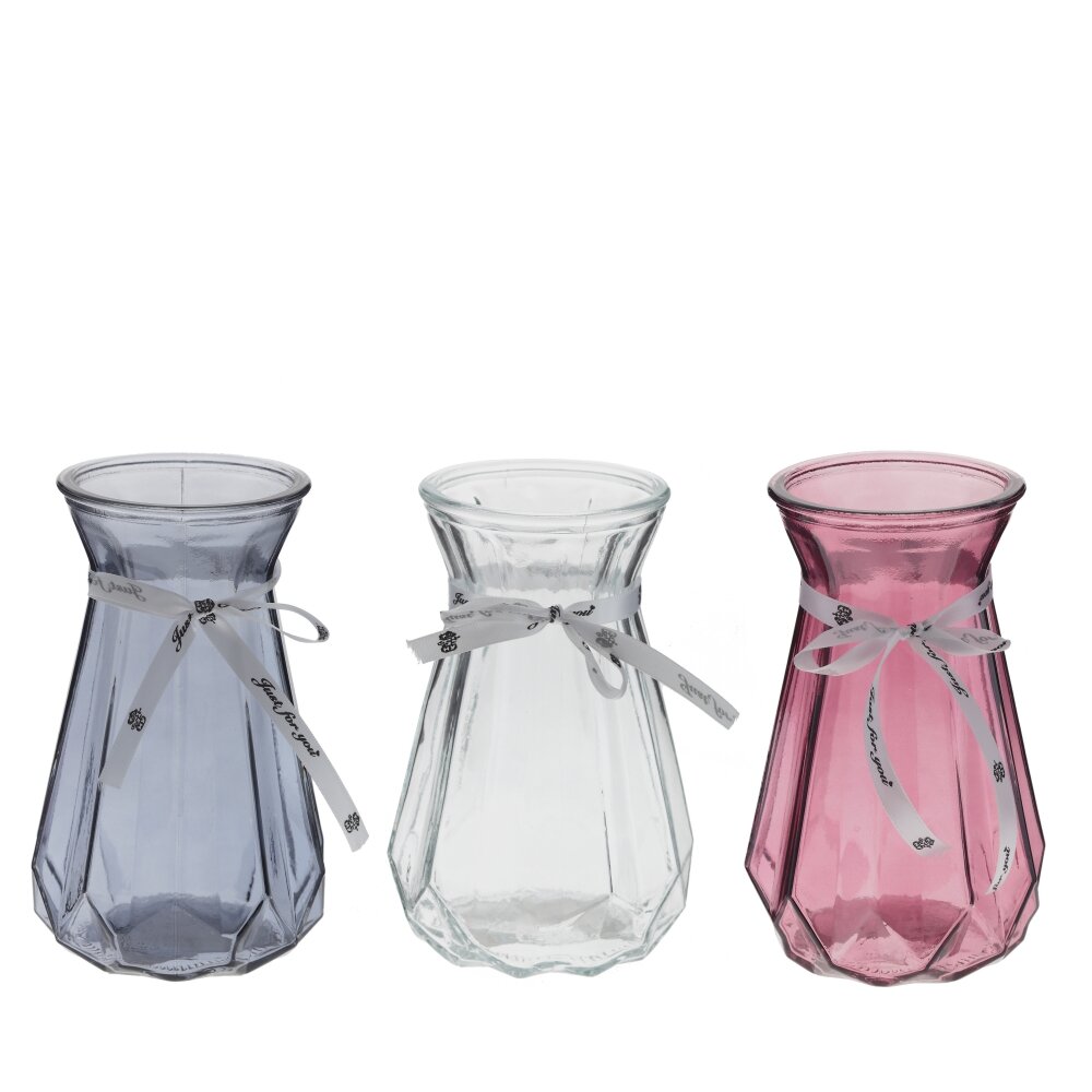 Ваза 11х11х18см 3в., стекло арт.787245 по цене 