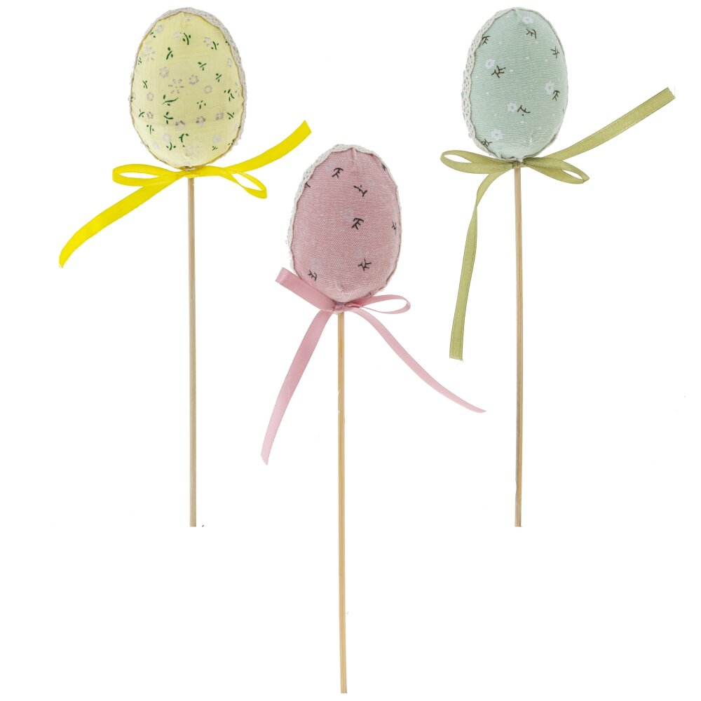 Вставка Яйцо пасхальное 5х5х28см мультицвет 6шт арт.724221 по цене 