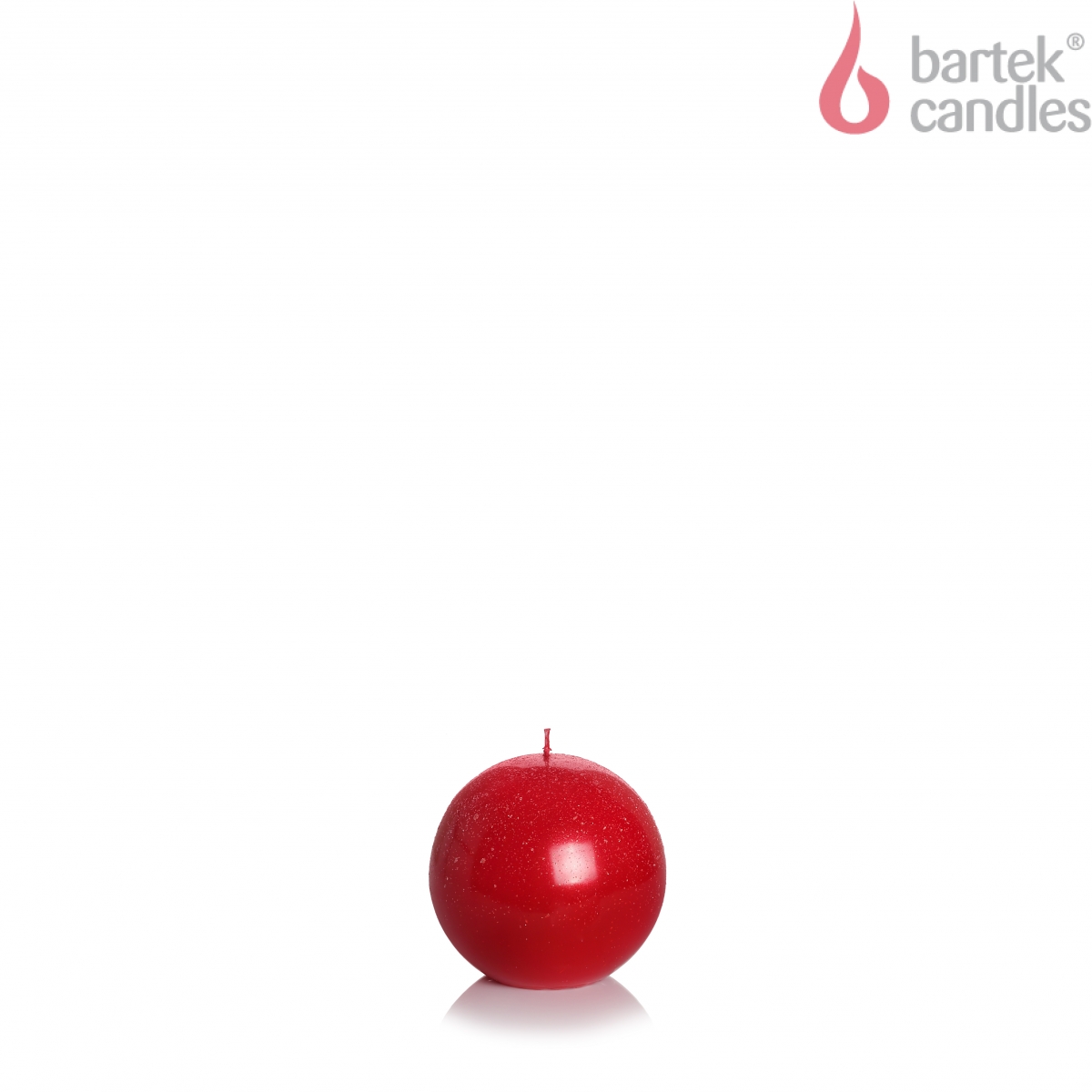 Свеча Шар Мерцание и Яркость красный металлик 8см по цене 