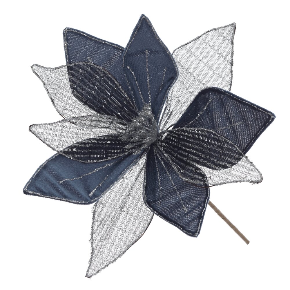 Цветок искусственный Пуансеттия 25х25х37см арт.824315 по цене 