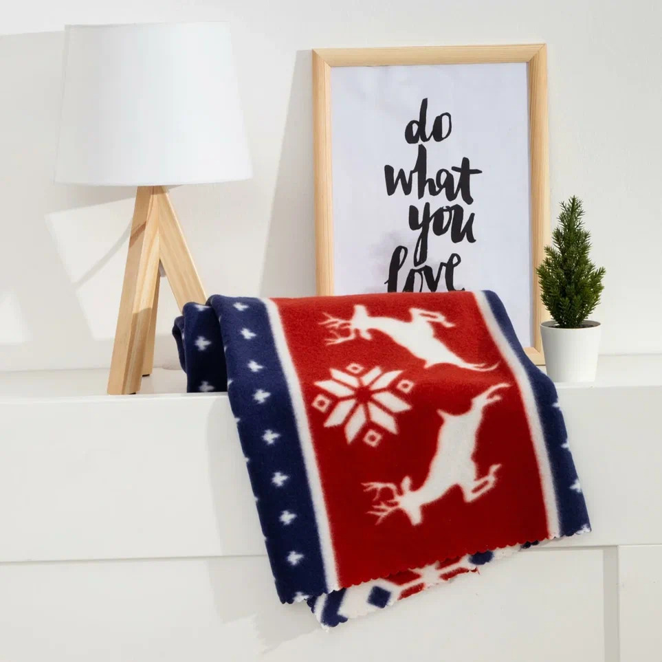 Плед Экономь и Я Олени 150х200см, полиэстер арт.6881728 по цене 