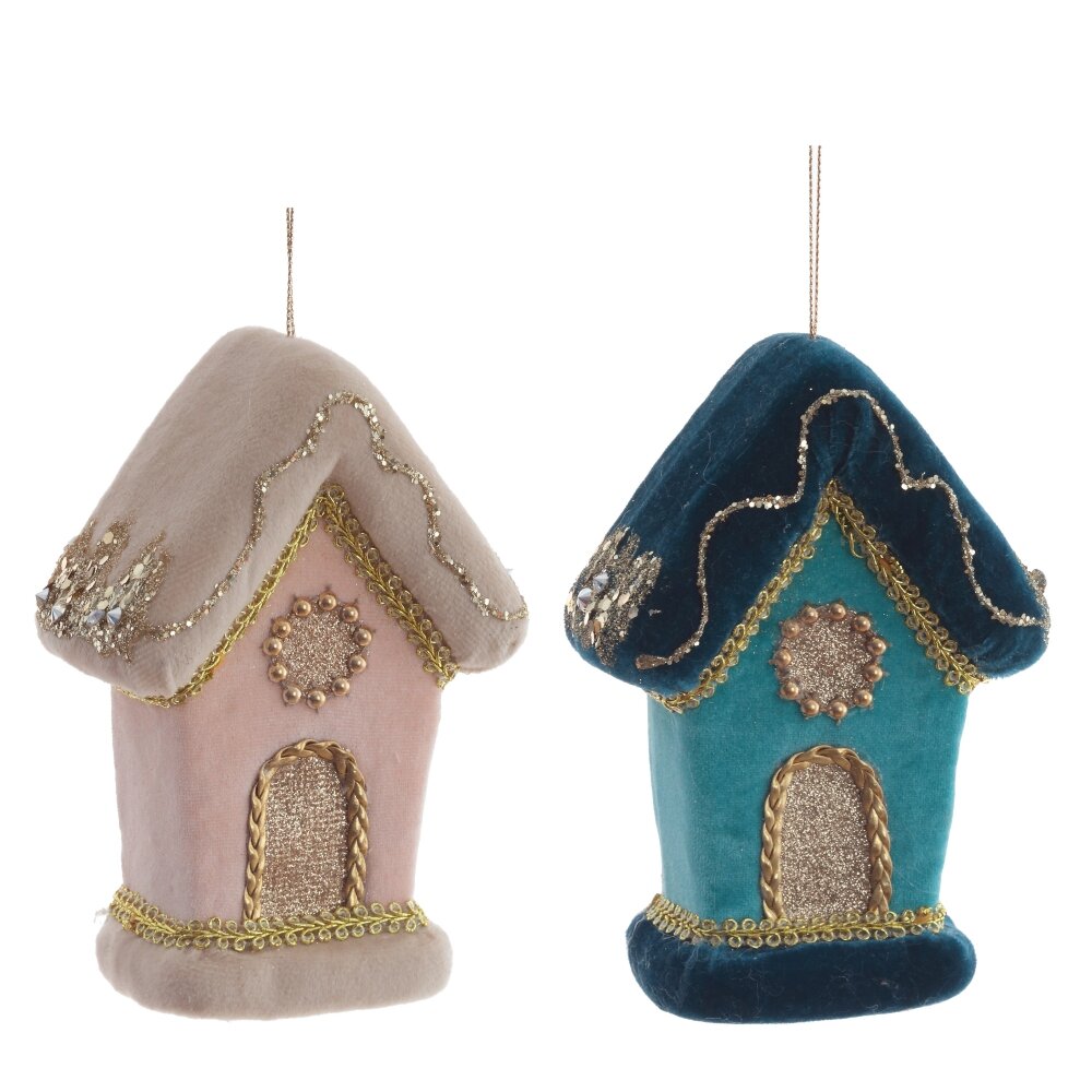 Украшение новогоднее  Домик 10,5х6х15см 2в. арт.811370 по цене 