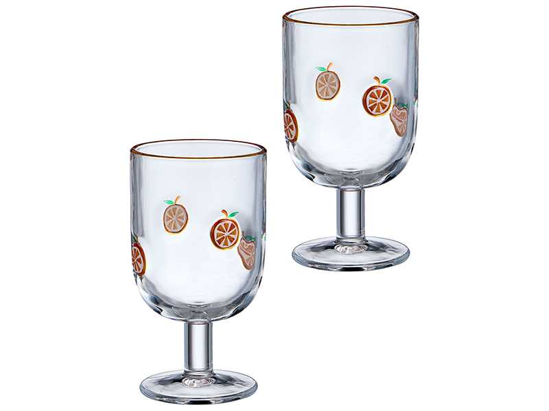 Набор бокалов для вина Фруктовый апельсин 2шт 350мл, стекло арт.685-136 по цене 