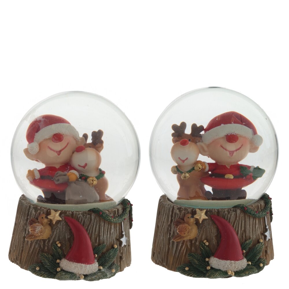 Фигурка декор в стекл шаре Гном и Олень 6,5см 2в. арт.812400 по цене 