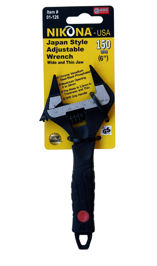 Ключ разводной НИКОНА c ультратонкими губками, 150 мм, CrV по цене 
