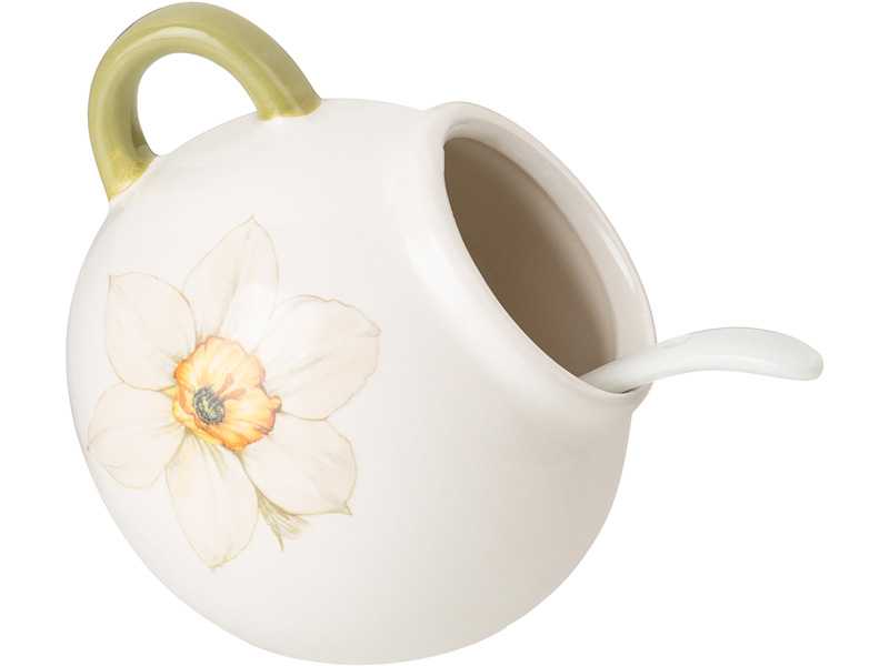 Солонка с ложкой Агнесс Сандей 170мл, керамика арт.358-2210 по цене 