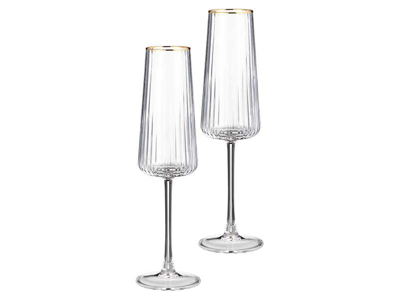Набор бокалов для шампанского Перфо 2шт 250мл, стекло арт.685-116 по цене 