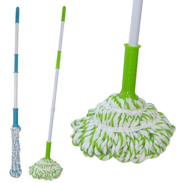 Швабра с отжимом с насадкой из микрофибры 118 см по цене 