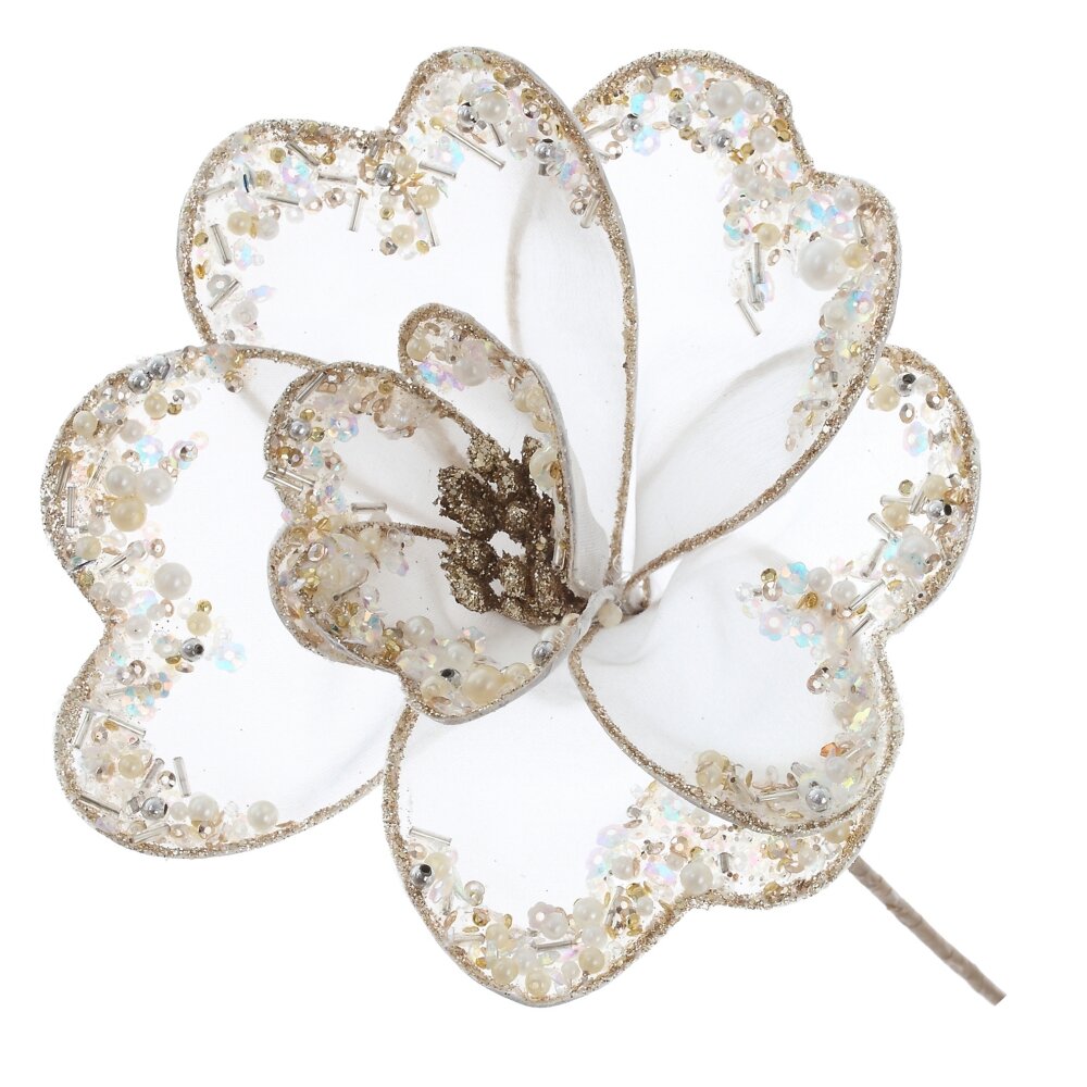 Цветок искусственный Магнолия 18х18х40см арт.824329 по цене 