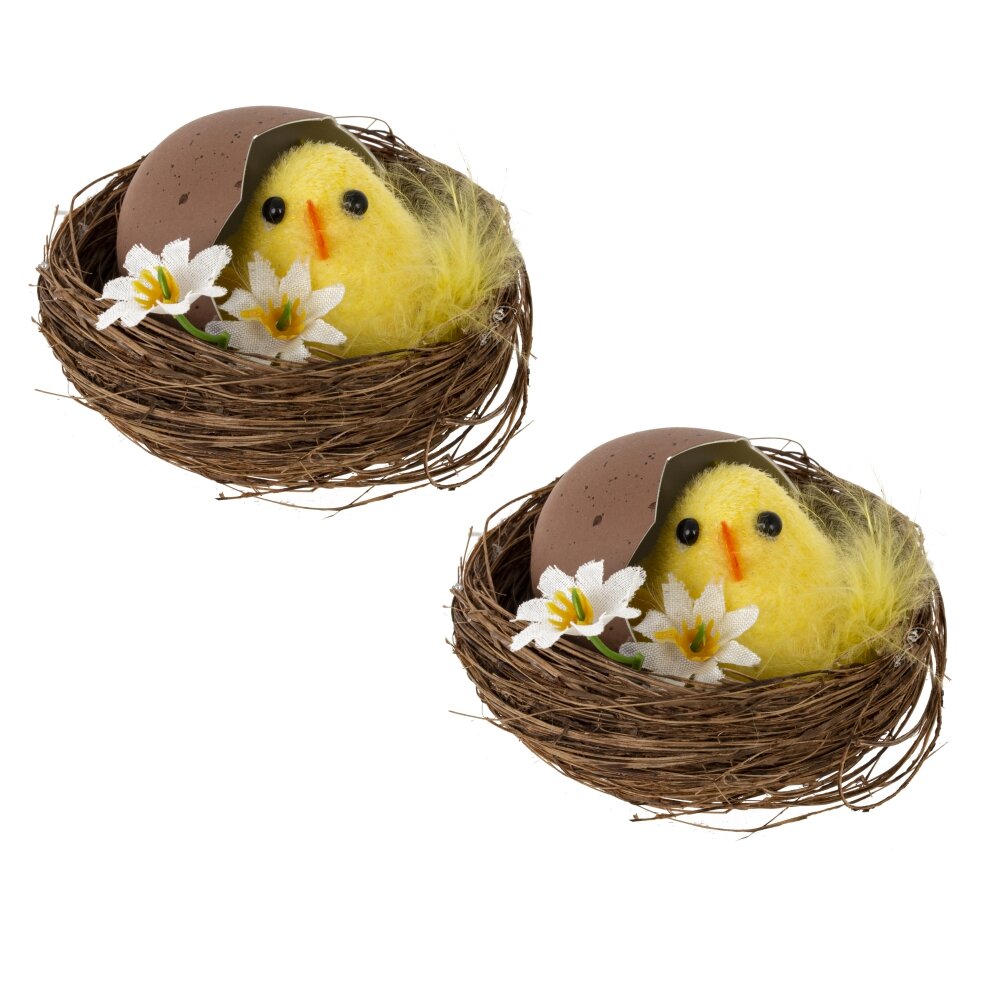 Набор из 2-х изделий Гнездо пасхальное 15x8x7,5см арт.816302 по цене 