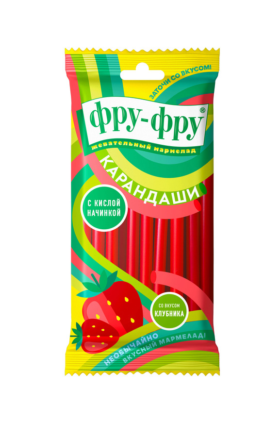 Мармелад Фру-Фру карандаши со вкусом клубники, 80г по цене 