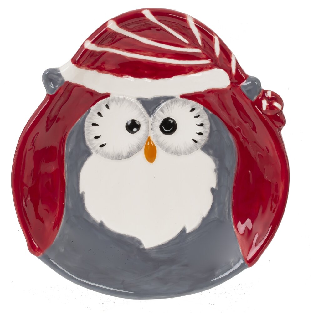 Тарелка Сова 20х19х3см, керамика арт.821768 по цене 