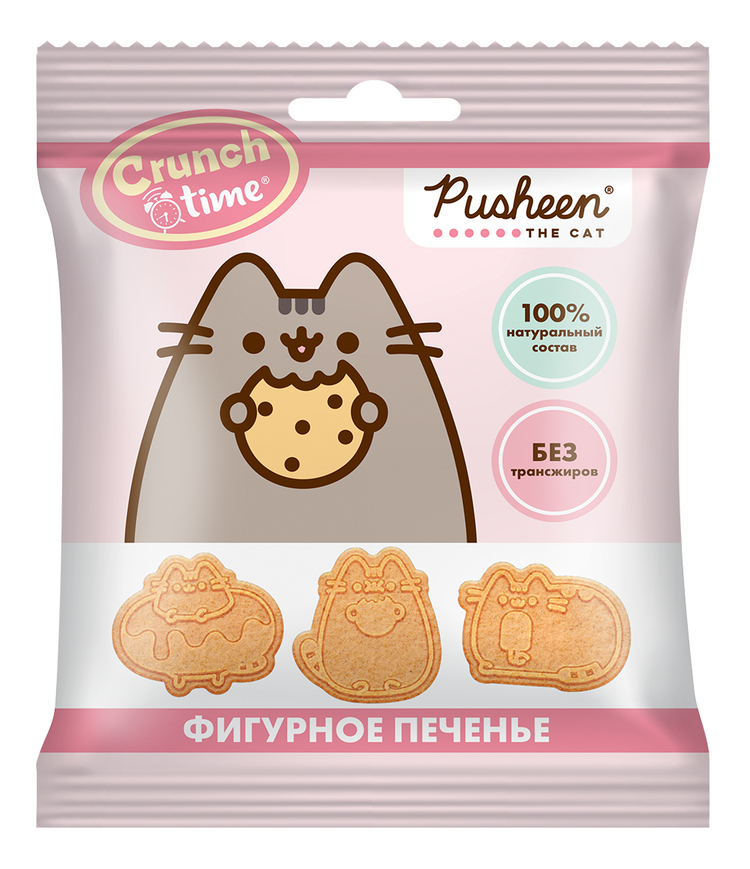 Печенье фигурное Кранш тайм Пушин в пакете, 20 г. по цене 