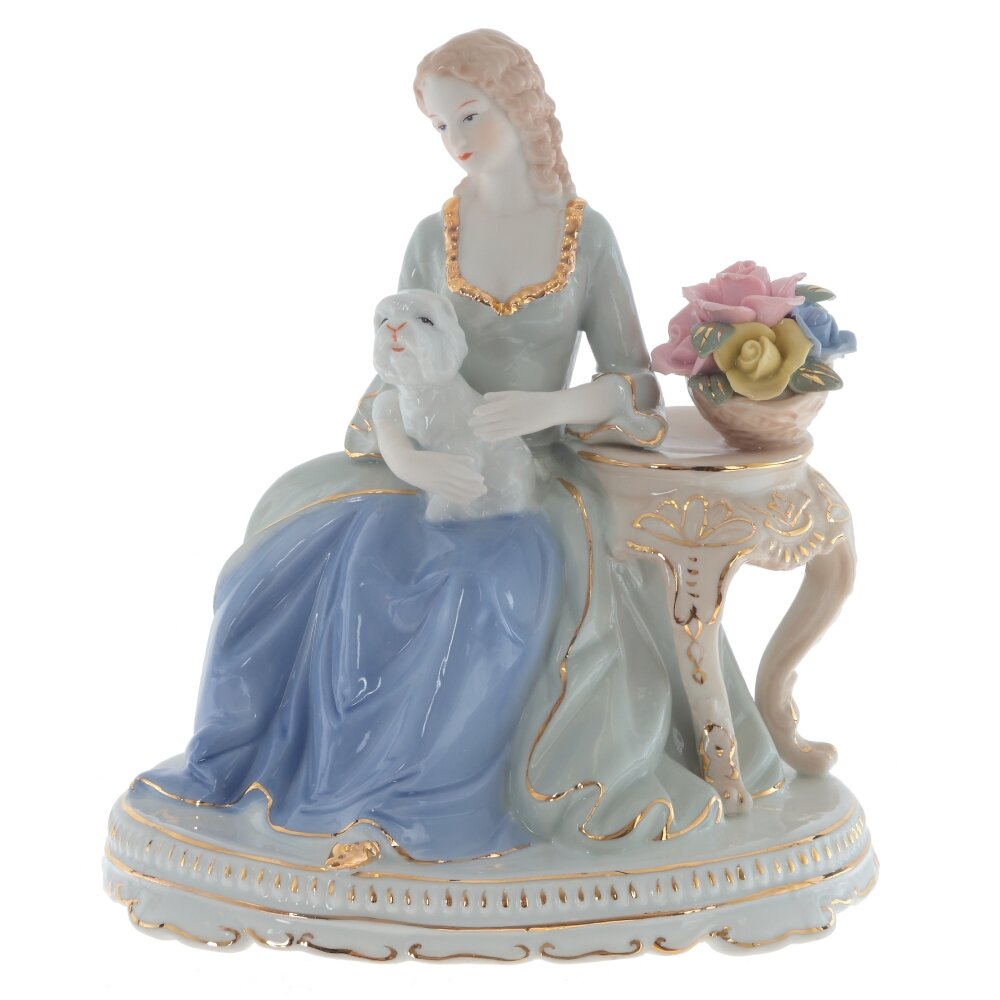 Фигурка декоративная Девушка 21х15x23см, фарфор арт.804794 по цене 