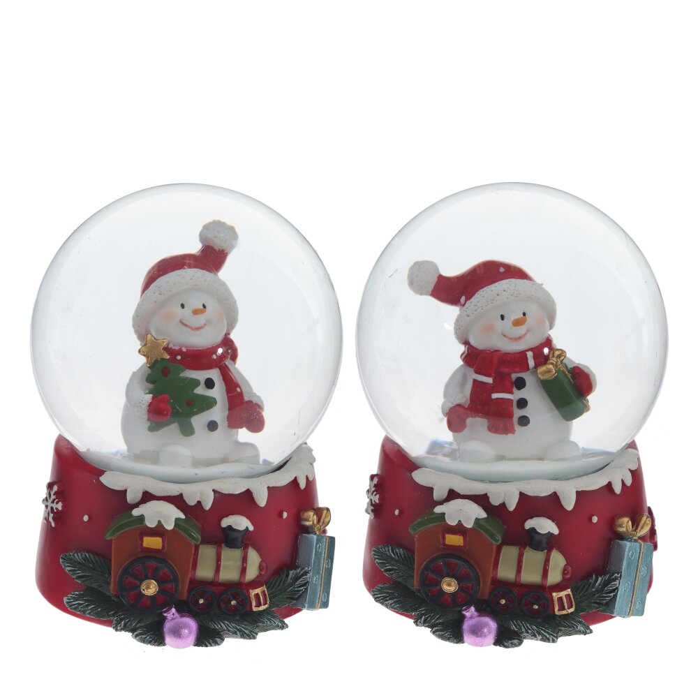 Фигурка декоративная в стекл шаре Снеговик 6см 2в. арт.794180 по цене 