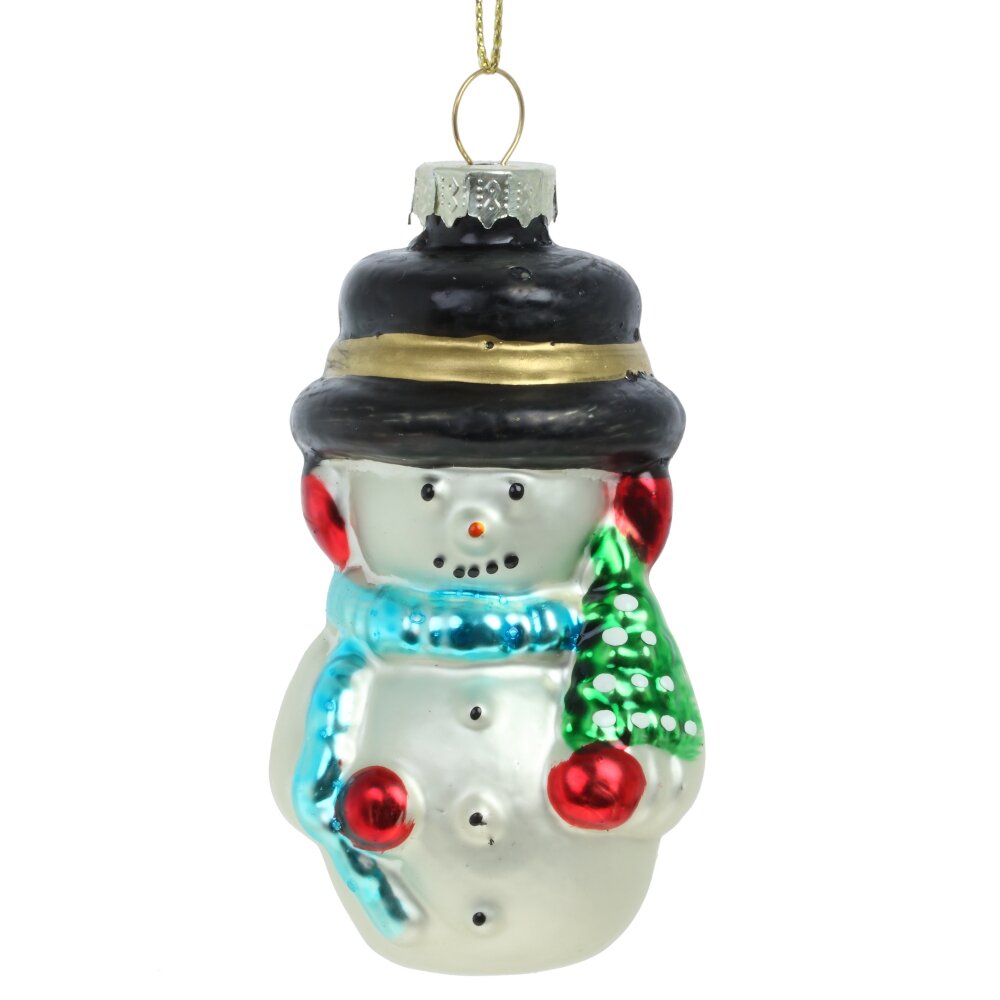 Украшение новогоднее Снеговик 5х5х9,5см по цене 
