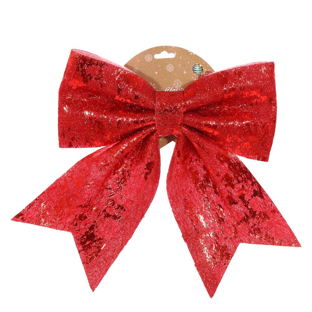 Изделие декоративное Бант красный 33х4х28см полимерные материалы арт.754234 по цене 