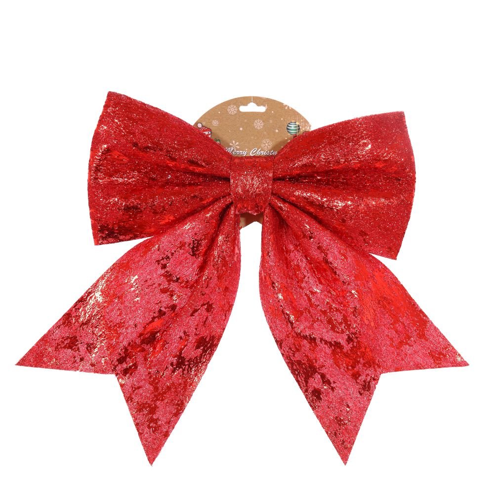 Изделие декоративное Бант красный 31х1х33см полимерные материалы арт.754235 по цене 