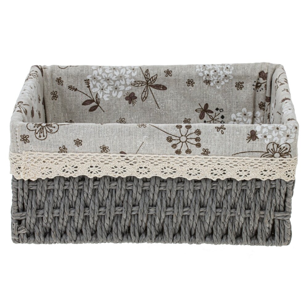 Корзина с вкладышем хлопок 26х20х12см арт.796488 по цене 
