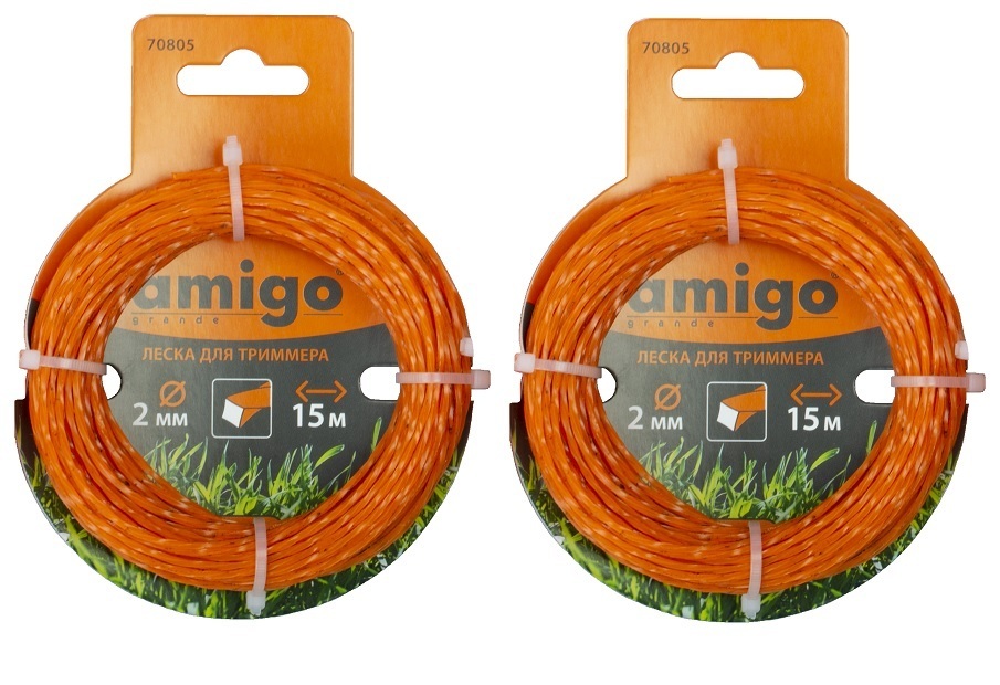 Леска для триммера Витой квадрат 2мм 15март. 70805 по цене 