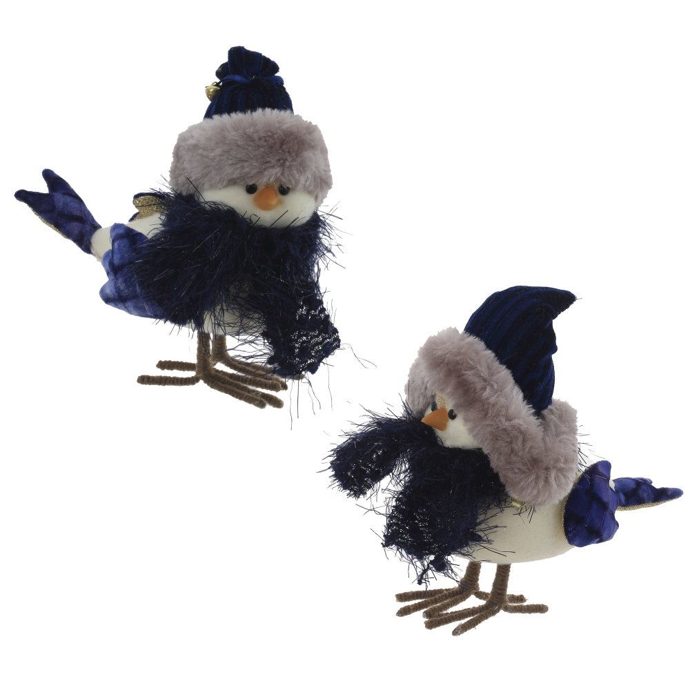 Изделие декоративное Птичка в одеянии темная 16х10,5х16см 2в по цене 